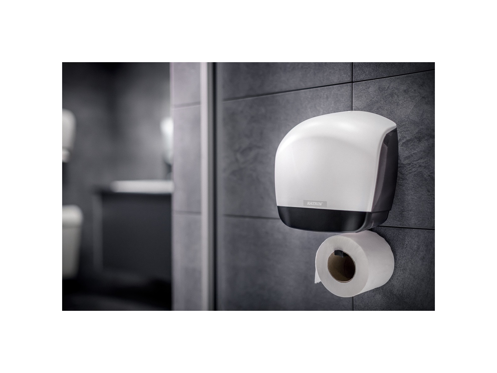 Dozownik papieru toaletowego Jumbo Katrin 82117 Biały